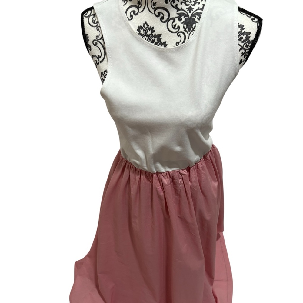 Hunter & Brown White and Pink Sleeveless Dress